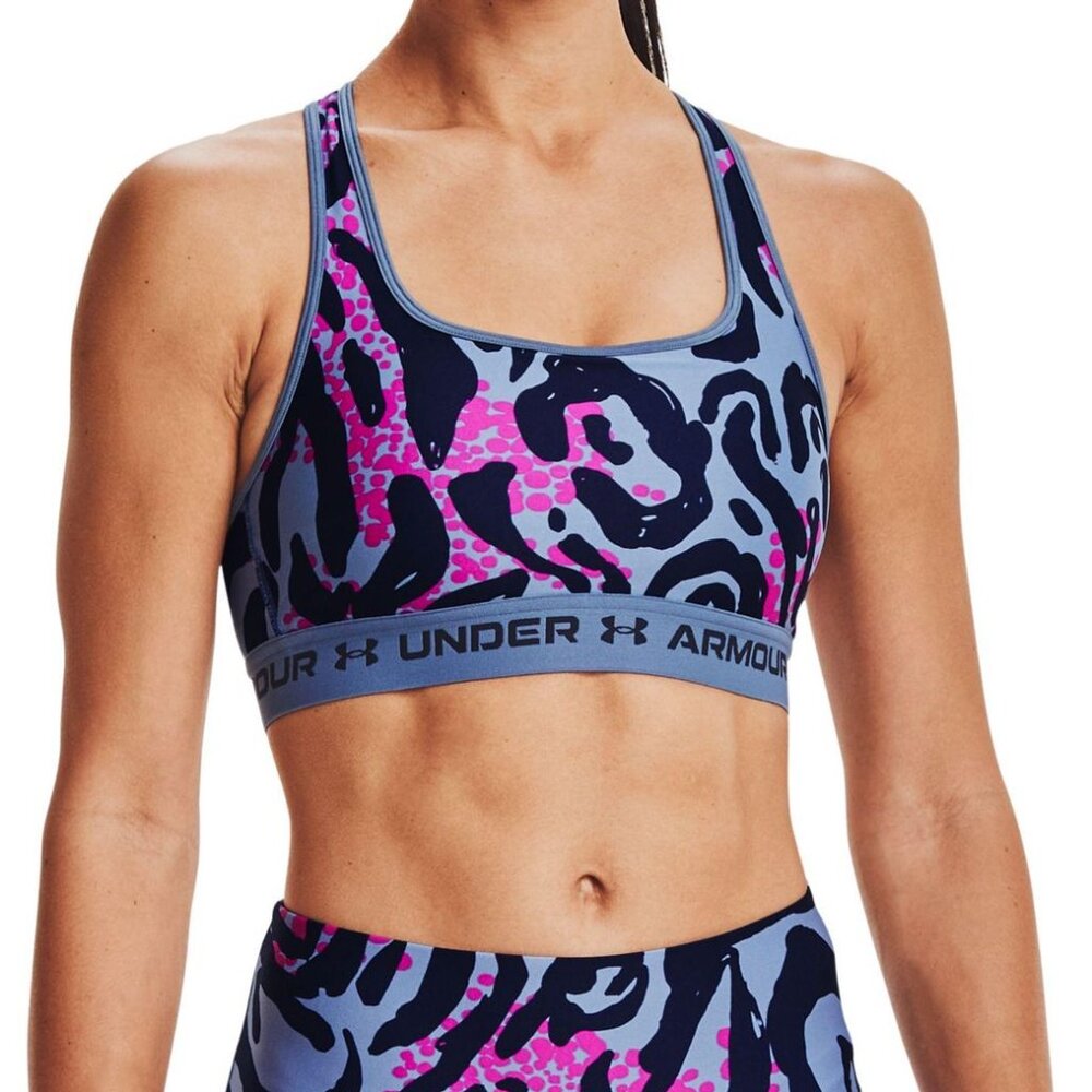 NWT Under Armour Sports Crossback Mid Heather Bra MD/M/M Original $40